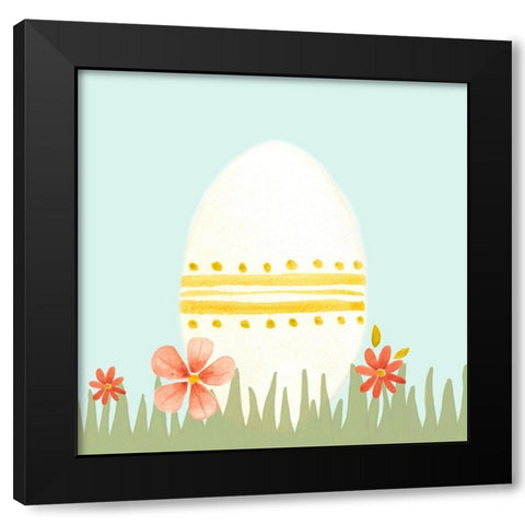 Sweet Easter Collection C Black Modern Wood Framed Art Print with Double Matting by Vess, June Erica