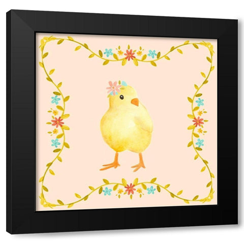 Sweet Easter Collection D Black Modern Wood Framed Art Print with Double Matting by Vess, June Erica