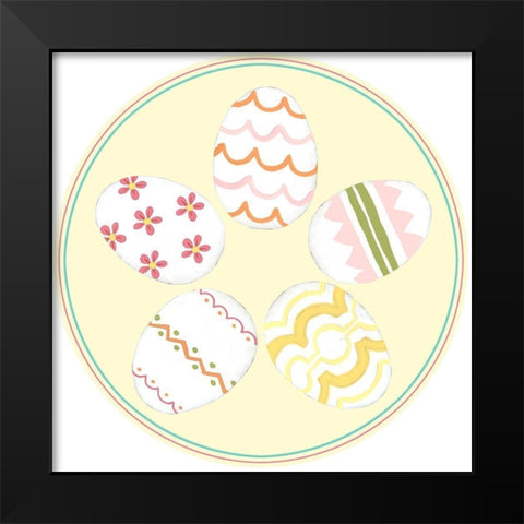 Sweet Easter Collection G Black Modern Wood Framed Art Print by Vess, June Erica