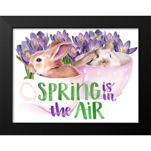 Bunny Crossing Collection A Black Modern Wood Framed Art Print by Parker, Jennifer Paxton