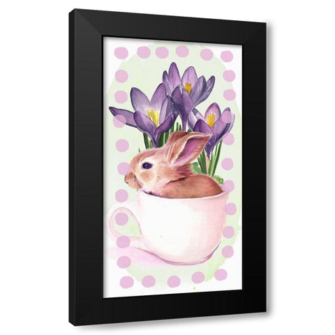 Bunny Crossing Collection B Black Modern Wood Framed Art Print with Double Matting by Parker, Jennifer Paxton