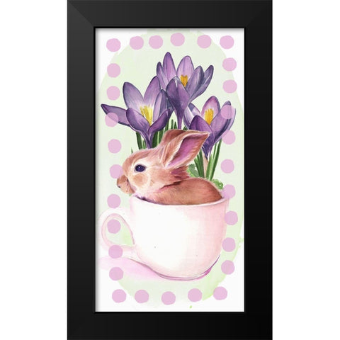 Bunny Crossing Collection B Black Modern Wood Framed Art Print by Parker, Jennifer Paxton