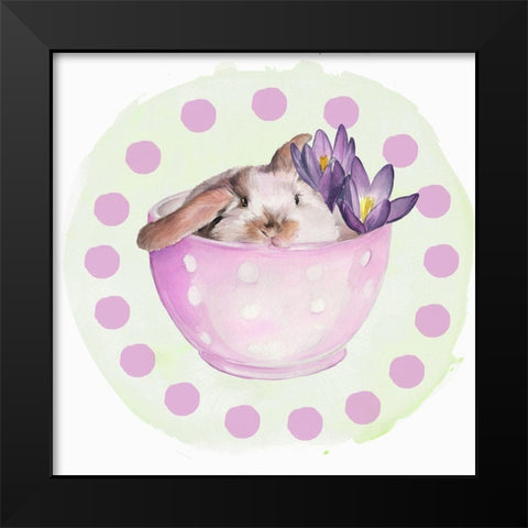 Bunny Crossing Collection C Black Modern Wood Framed Art Print by Parker, Jennifer Paxton