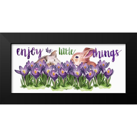 Bunny Crossing Collection D Black Modern Wood Framed Art Print by Parker, Jennifer Paxton