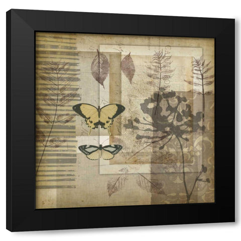 Small Notebook Collage II Black Modern Wood Framed Art Print with Double Matting by Goldberger, Jennifer