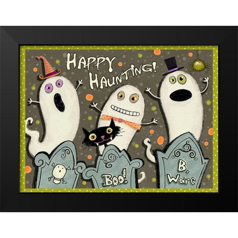 Happy Haunting Collection A Black Modern Wood Framed Art Print by Eisner, Viv