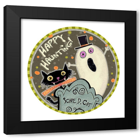 Happy Haunting Collection C Black Modern Wood Framed Art Print by Eisner, Viv