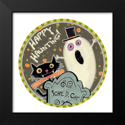 Happy Haunting Collection C Black Modern Wood Framed Art Print by Eisner, Viv