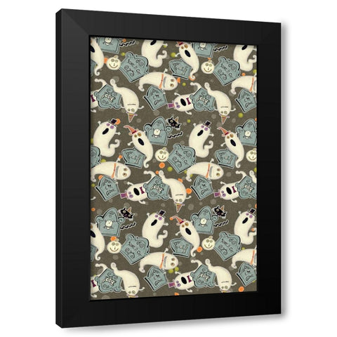 Happy Haunting Collection E Black Modern Wood Framed Art Print by Eisner, Viv