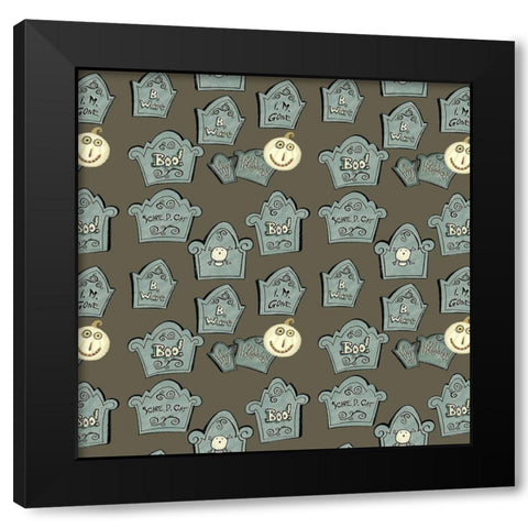 Happy Haunting Collection F Black Modern Wood Framed Art Print by Eisner, Viv