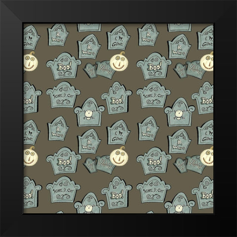Happy Haunting Collection F Black Modern Wood Framed Art Print by Eisner, Viv