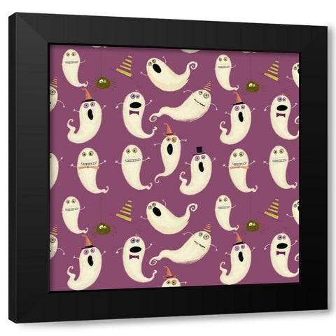 Happy Haunting Collection G Black Modern Wood Framed Art Print with Double Matting by Eisner, Viv