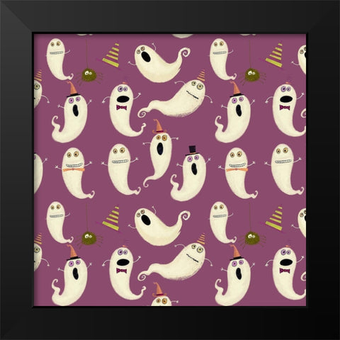 Happy Haunting Collection G Black Modern Wood Framed Art Print by Eisner, Viv