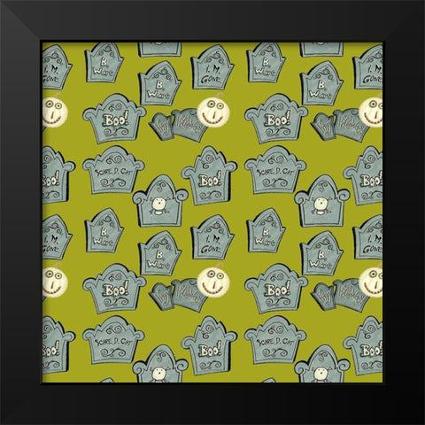 Happy Haunting Collection H Black Modern Wood Framed Art Print by Eisner, Viv