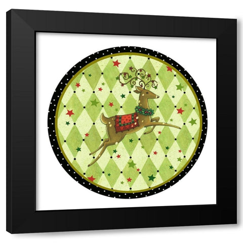 Harlequin Christmas Collection C Black Modern Wood Framed Art Print by Eisner, Viv