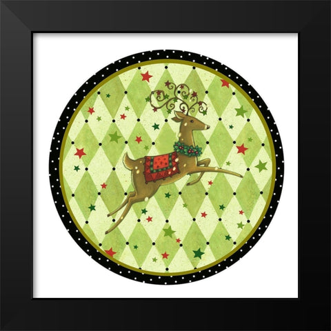 Harlequin Christmas Collection C Black Modern Wood Framed Art Print by Eisner, Viv