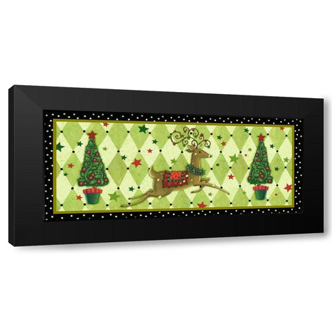 Harlequin Christmas Collection D Black Modern Wood Framed Art Print with Double Matting by Eisner, Viv