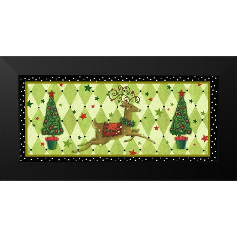 Harlequin Christmas Collection D Black Modern Wood Framed Art Print by Eisner, Viv