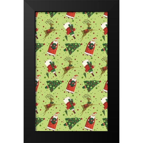 Harlequin Christmas Collection E Black Modern Wood Framed Art Print by Eisner, Viv