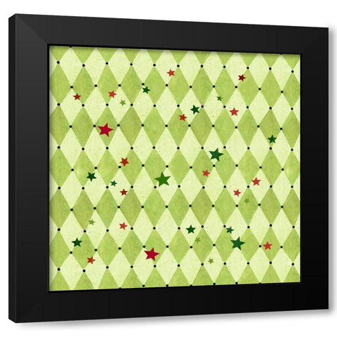 Harlequin Christmas Collection F Black Modern Wood Framed Art Print with Double Matting by Eisner, Viv