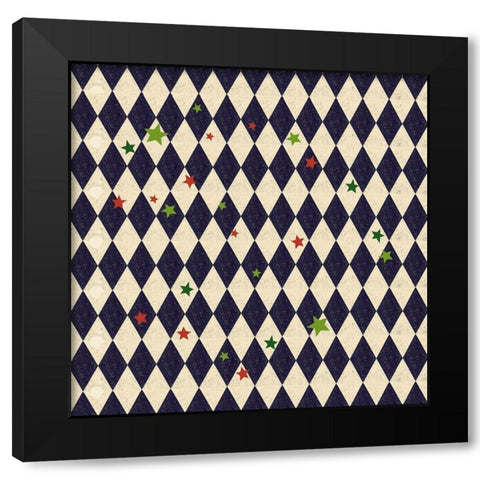 Harlequin Christmas Collection G Black Modern Wood Framed Art Print by Eisner, Viv