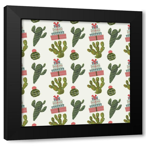 Holiday Llama Collection F Black Modern Wood Framed Art Print by Borges, Victoria
