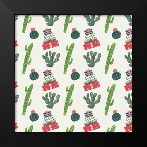 Holiday Llama Collection H Black Modern Wood Framed Art Print by Borges, Victoria