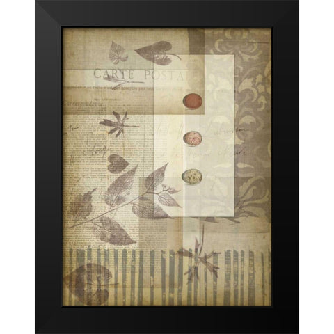 Small Notebook Collage III Black Modern Wood Framed Art Print by Goldberger, Jennifer