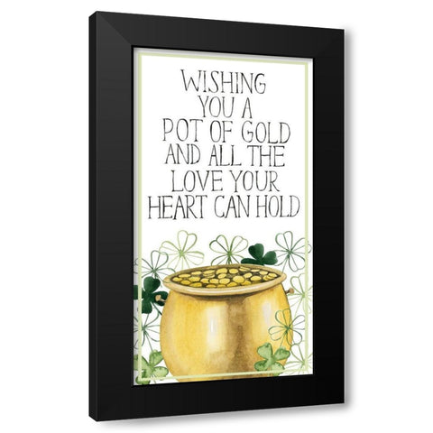 Leprechauns Rainbow Collection B Black Modern Wood Framed Art Print by Popp, Grace