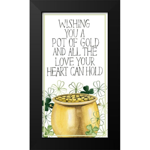 Leprechauns Rainbow Collection B Black Modern Wood Framed Art Print by Popp, Grace