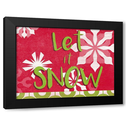 Lets Get Jolly Collection A Black Modern Wood Framed Art Print by Vess, June Erica