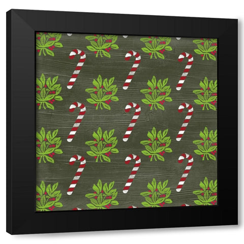 Lets Get Jolly Collection I Black Modern Wood Framed Art Print with Double Matting by Vess, June Erica