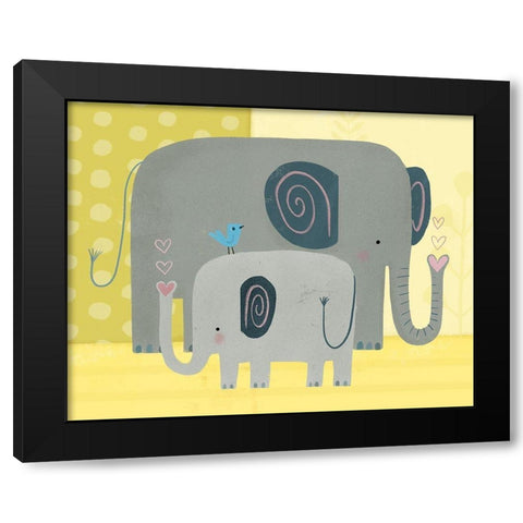 Mama and Me Collection A Black Modern Wood Framed Art Print with Double Matting by Borges, Victoria