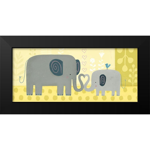 Mama and Me Collection D Black Modern Wood Framed Art Print by Borges, Victoria