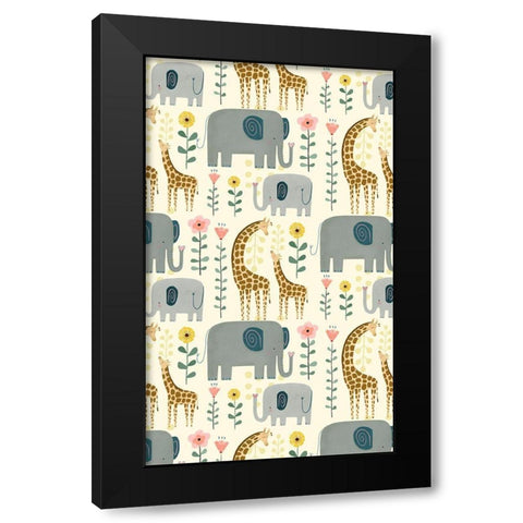 Mama and Me Collection E Black Modern Wood Framed Art Print with Double Matting by Borges, Victoria
