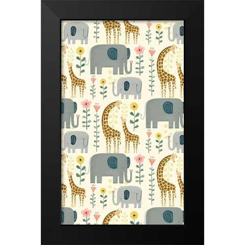 Mama and Me Collection E Black Modern Wood Framed Art Print by Borges, Victoria