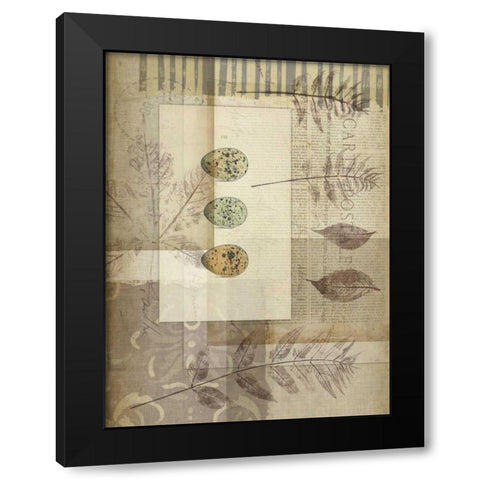 Small Notebook Collage IV Black Modern Wood Framed Art Print with Double Matting by Goldberger, Jennifer