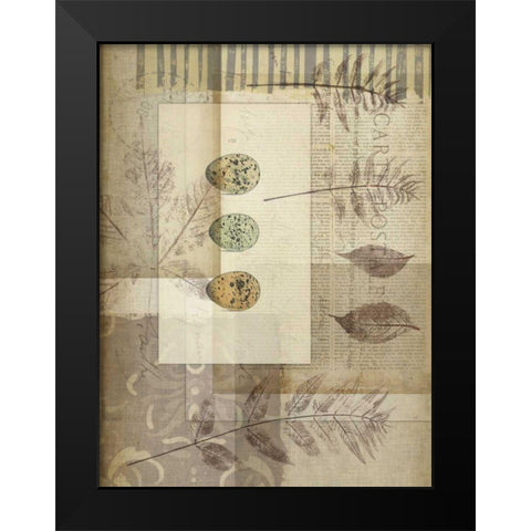 Small Notebook Collage IV Black Modern Wood Framed Art Print by Goldberger, Jennifer