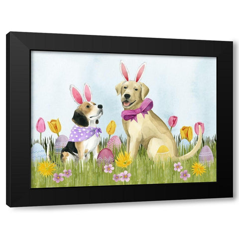 Puppy Easter Collection A Black Modern Wood Framed Art Print by Popp, Grace