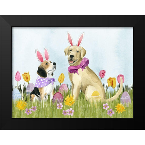 Puppy Easter Collection A Black Modern Wood Framed Art Print by Popp, Grace