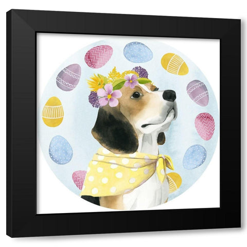 Puppy Easter Collection C Black Modern Wood Framed Art Print by Popp, Grace