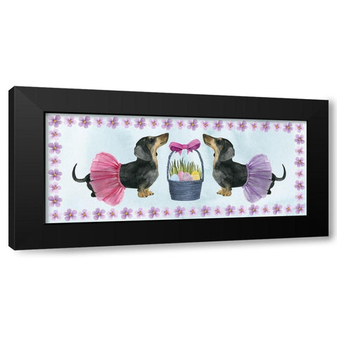 Puppy Easter Collection D Black Modern Wood Framed Art Print with Double Matting by Popp, Grace