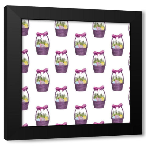 Puppy Easter Collection H Black Modern Wood Framed Art Print with Double Matting by Popp, Grace