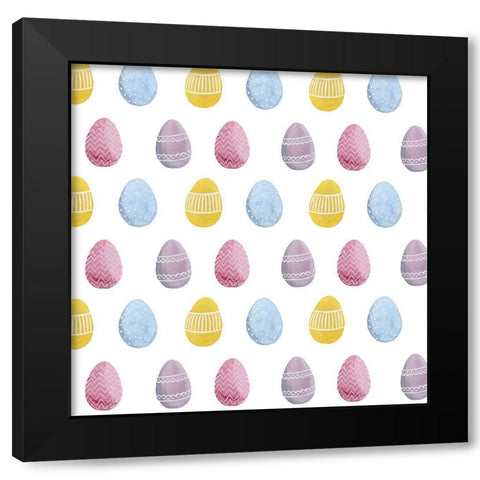 Puppy Easter Collection I Black Modern Wood Framed Art Print with Double Matting by Popp, Grace
