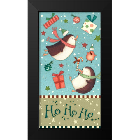 Sledding Snowmen Collection B Black Modern Wood Framed Art Print by Eisner, Viv