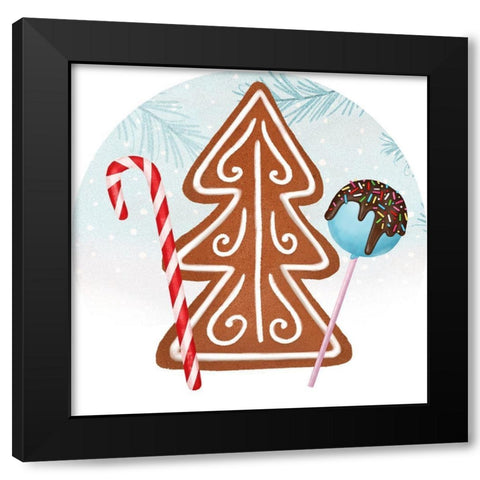 Sweet Holidays Collection C Black Modern Wood Framed Art Print by Borges, Victoria