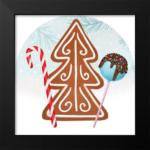 Sweet Holidays Collection C Black Modern Wood Framed Art Print by Borges, Victoria