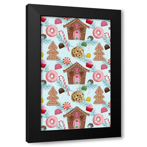 Sweet Holidays Collection E Black Modern Wood Framed Art Print by Borges, Victoria