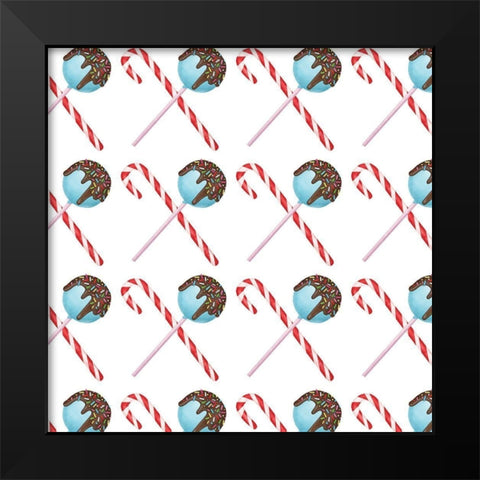 Sweet Holidays Collection G Black Modern Wood Framed Art Print by Borges, Victoria