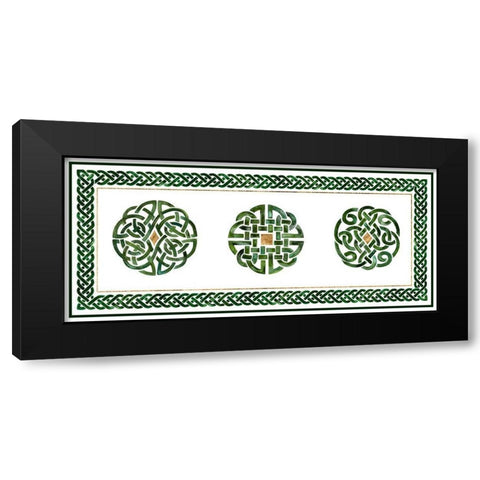 Celtic Knot Collection D Black Modern Wood Framed Art Print with Double Matting by Borges, Victoria